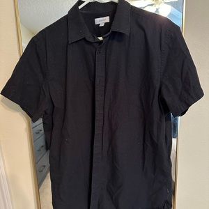 SUBTLE teal & black button down